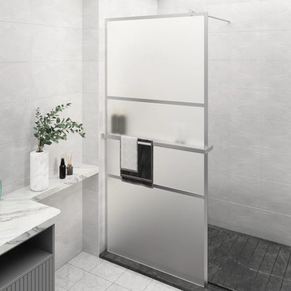 Zástěna Do Průchozí Sprchy S Policí Chrom 90X195 Cm Esg/Hliník
