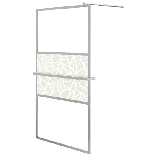 Zástěna Do Průchozí Sprchy S Policí Chrom 115X195 Cm Esg/Hliník