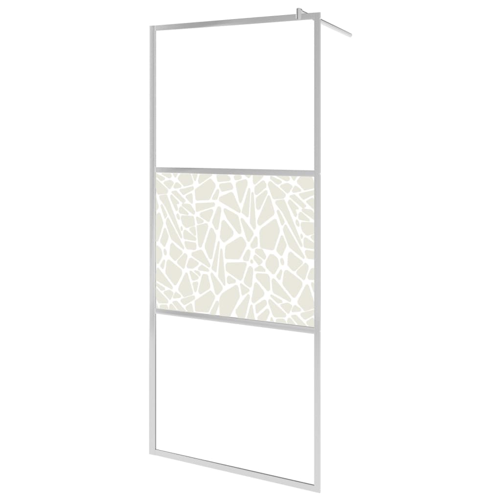 Zástěna Do Průchozí Sprchy S Policí Chrom 115X195 Cm Esg/Hliník
