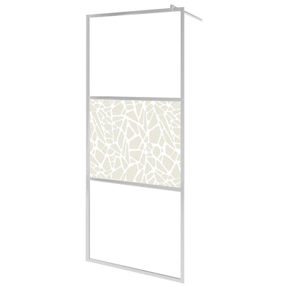 Zástěna Do Průchozí Sprchy S Policí Chrom 115X195 Cm Esg/Hliník