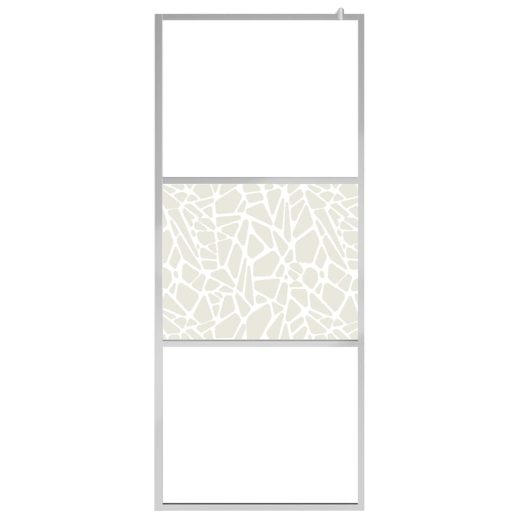 Zástěna Do Průchozí Sprchy S Policí Chrom 115X195 Cm Esg/Hliník