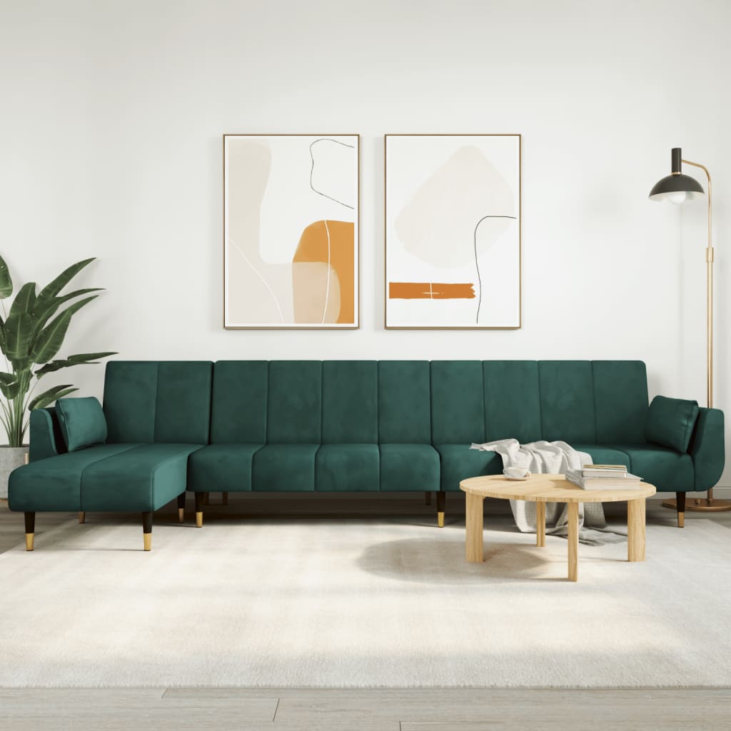 Rozkládací Pohovka Ve Tvaru L 275X140X70 Cm Samet