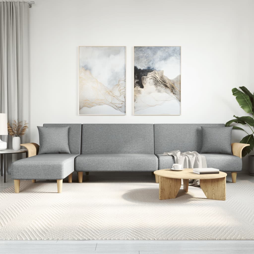 Rozkládací Pohovka Ve Tvaru L 279X140X70 Cm Textil