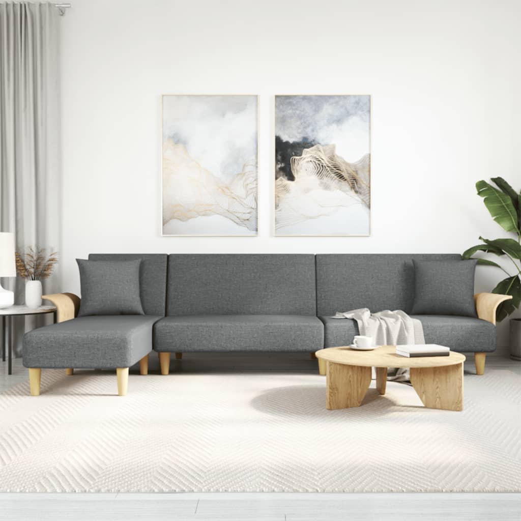 Rozkládací Pohovka Ve Tvaru L 279X140X70 Cm Textil