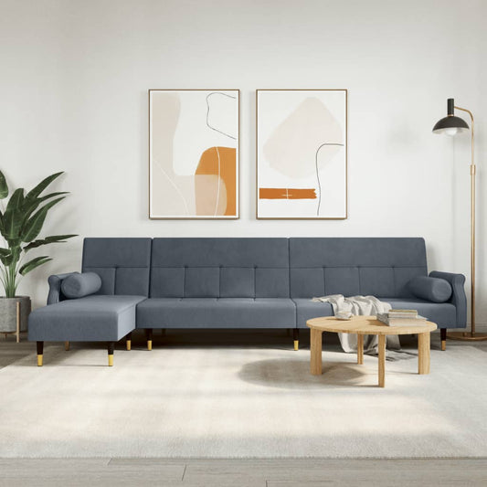 Rozkládací Pohovka Ve Tvaru L 271X140X70 Cm Samet