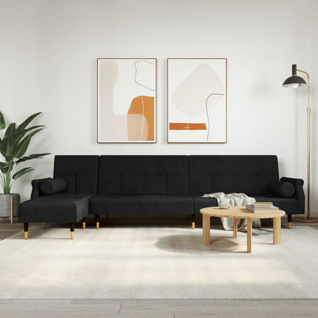 Rozkládací Pohovka Ve Tvaru L 271X140X70 Cm Samet