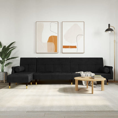 Rozkládací Pohovka Ve Tvaru L 271X140X70 Cm Samet