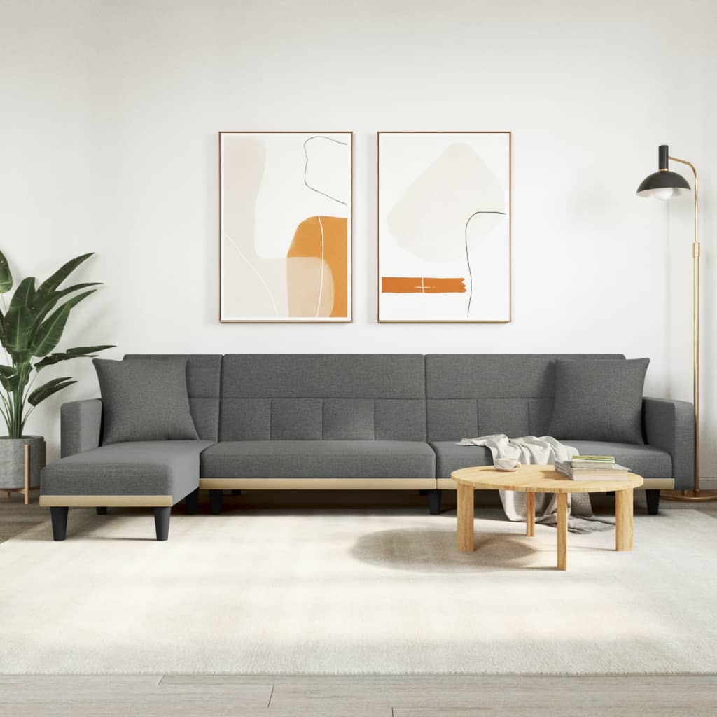 Rozkládací Pohovka Ve Tvaru L 275X140X70 Cm Textil