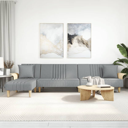 Rozkládací Pohovka Ve Tvaru L Černá 279 X 140 X 70 Cm Textil