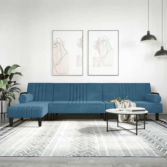 Rozkládací Pohovka Ve Tvaru L 260 X 140 X 70 Cm Samet