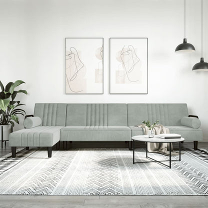 Rozkládací Pohovka Ve Tvaru L 260 X 140 X 70 Cm Samet