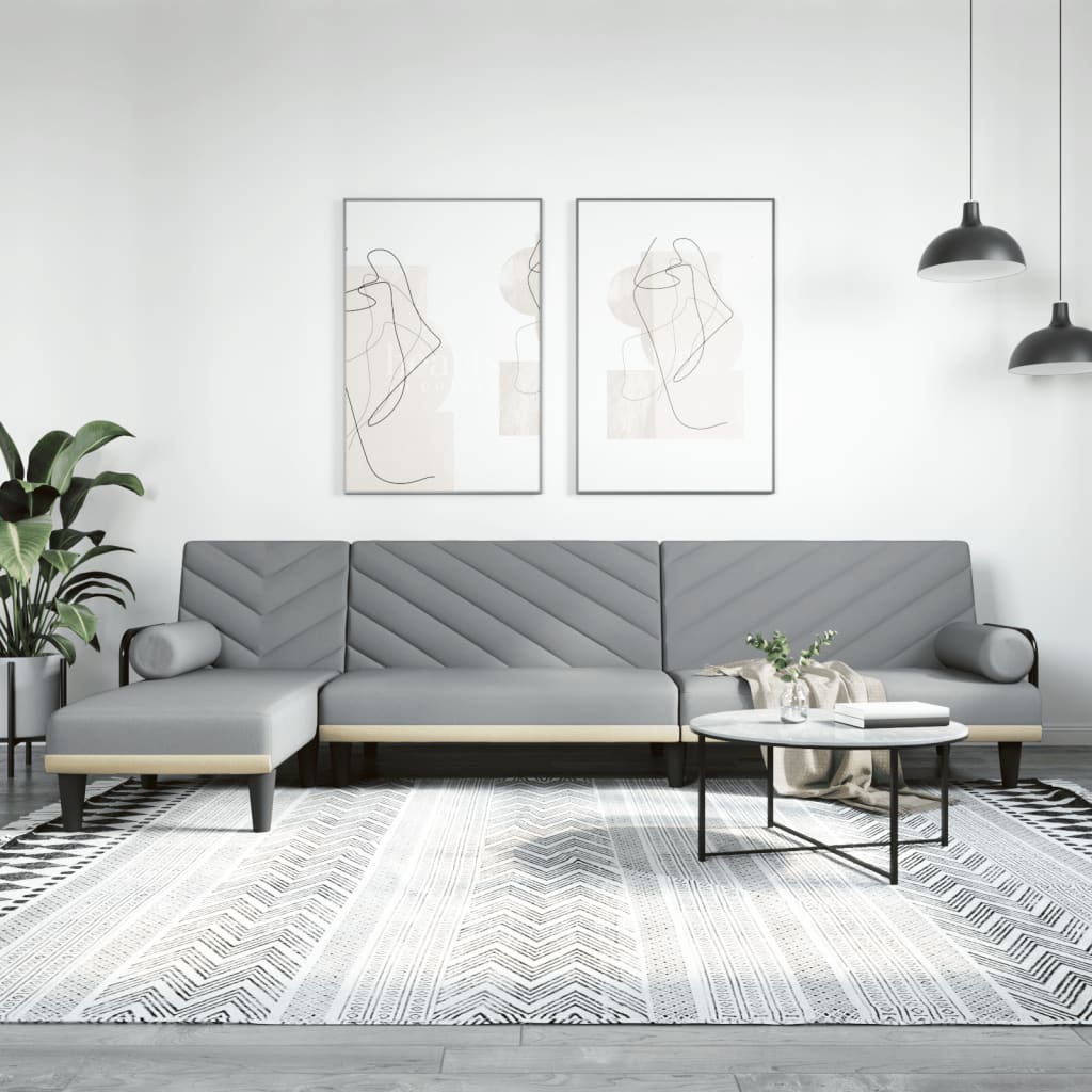 Rozkládací Pohovka Ve Tvaru L 260X140X70 Cm Textil