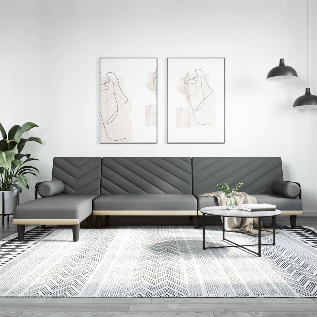 Rozkládací Pohovka Ve Tvaru L 260X140X70 Cm Textil