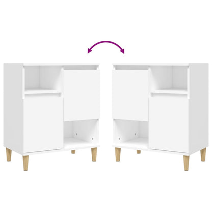 Příborníky 2 Ks Bílé 60 X 35 X 70 Cm Kompozitní Dřevo