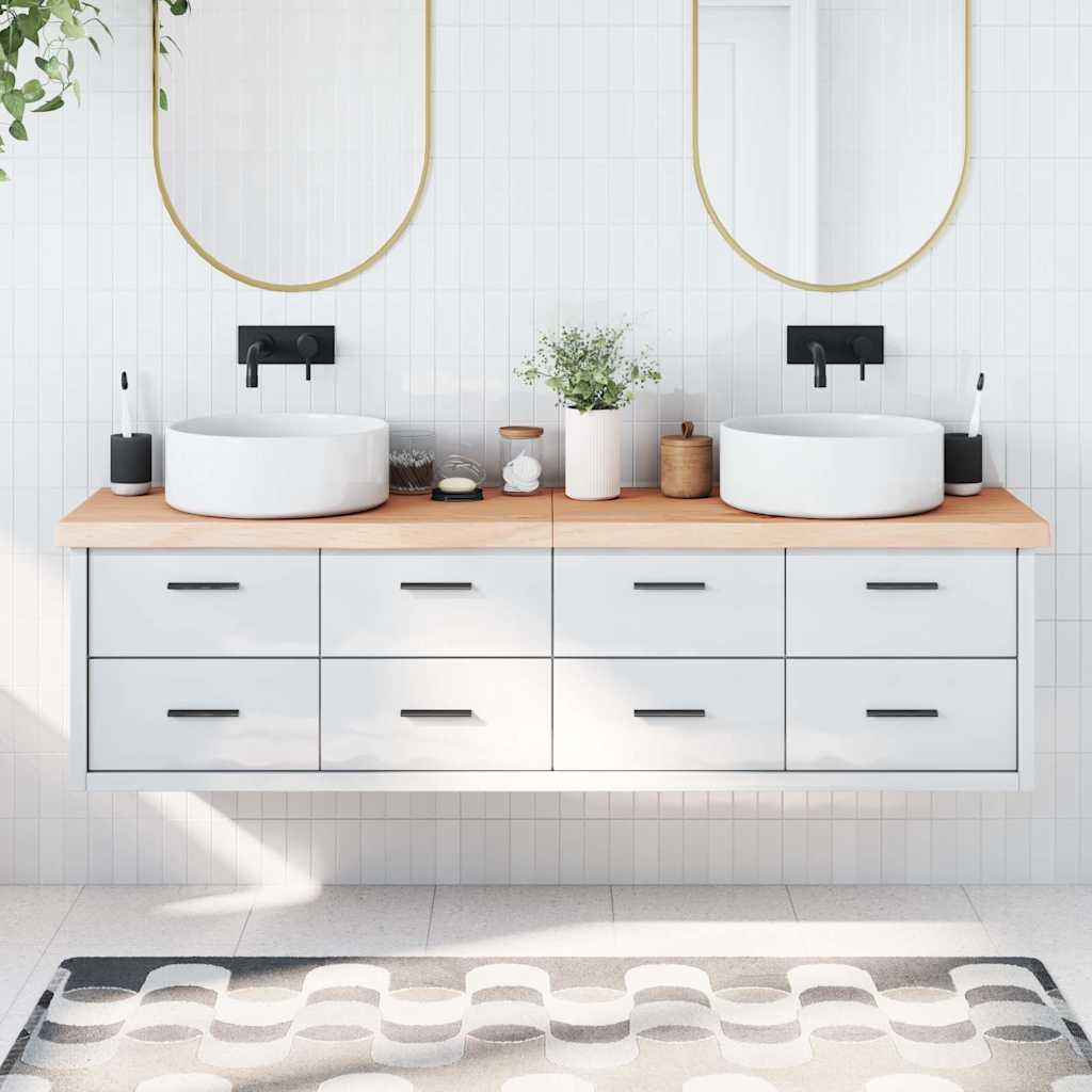 Koupelnová Deska 40X40X(2-6) Cm Neošetřené Masivní Dřevo Přírodní