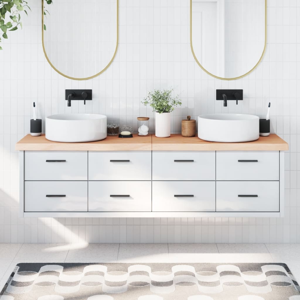 Koupelnová Deska 40X40X(2-6) Cm Neošetřené Masivní Dřevo Přírodní