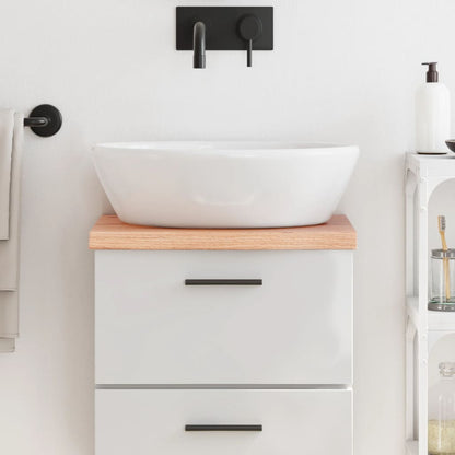 Koupelnová Deska Hnědá 40X60X(2-4) Cm Ošetřený Masivní Dřevo Světle Hnědá