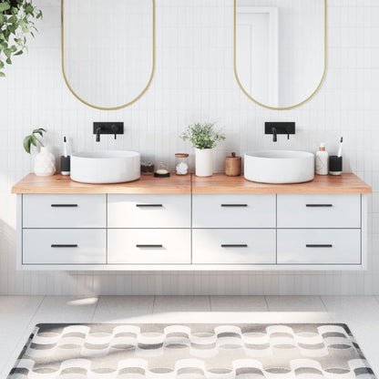 Koupelnová Deska Hnědá 40X60X(2-4) Cm Ošetřený Masivní Dřevo Světle Hnědá