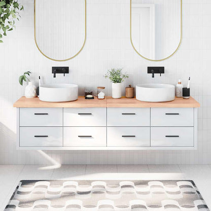 Koupelnová Deska Hnědá 40X60X(2-4) Cm Ošetřený Masivní Dřevo Světle Hnědá