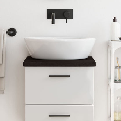 Koupelnová Deska 40X50X(2-4) Cm Ošetřený Masivní Tmavě Hnědá