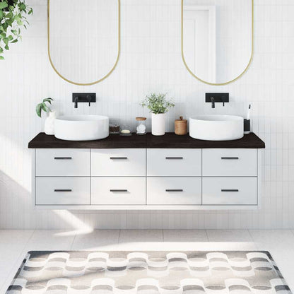 Koupelnová Deska 40X50X(2-4) Cm Ošetřený Masivní Tmavě Hnědá