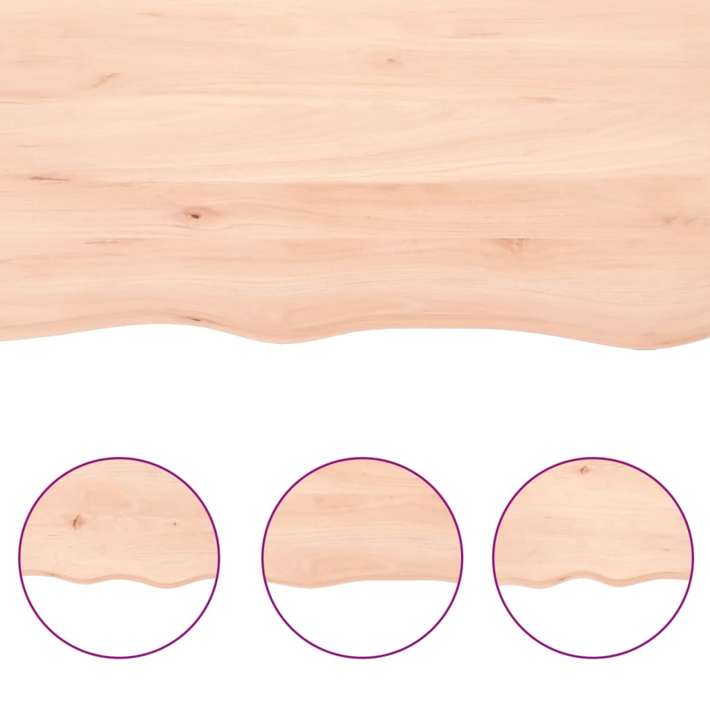 Stolní Deska 80X60X(2-6) Cm Neošetřený Masivní Dubové Dřevo
