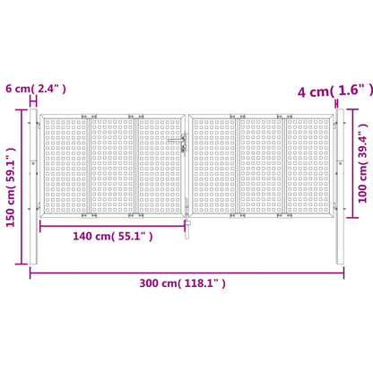 Zahradní Branka Antracitová Ocelová