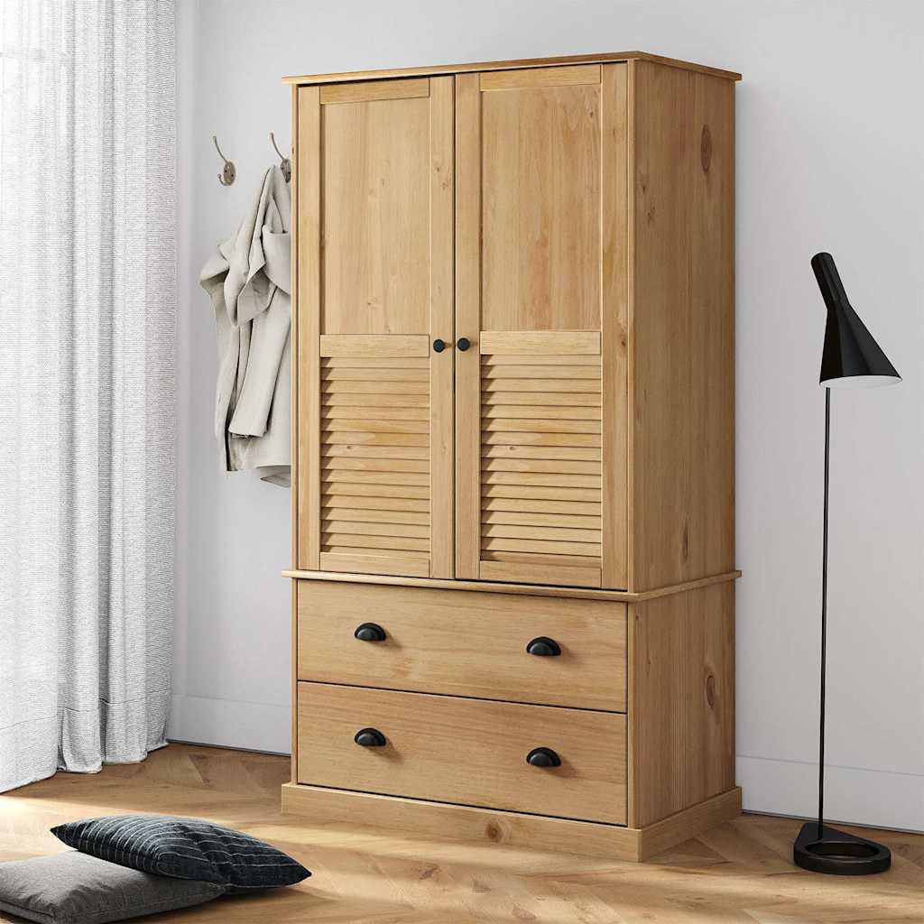 Šatní Skříň Vigo 90 X 55 X 170 Cm Masivní Borové Dřevo