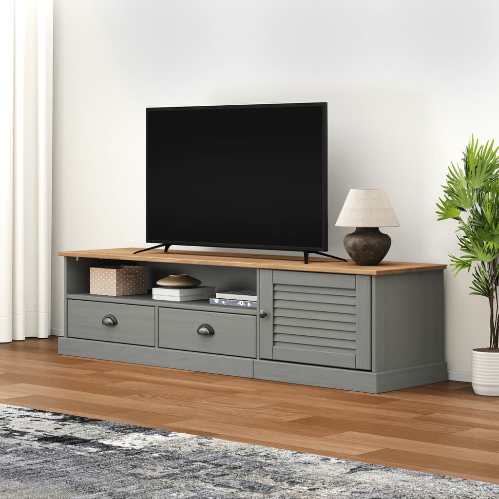 Tv Stolek Vigo 156 X 40 X 40 Cm Masivní Borové Dřevo