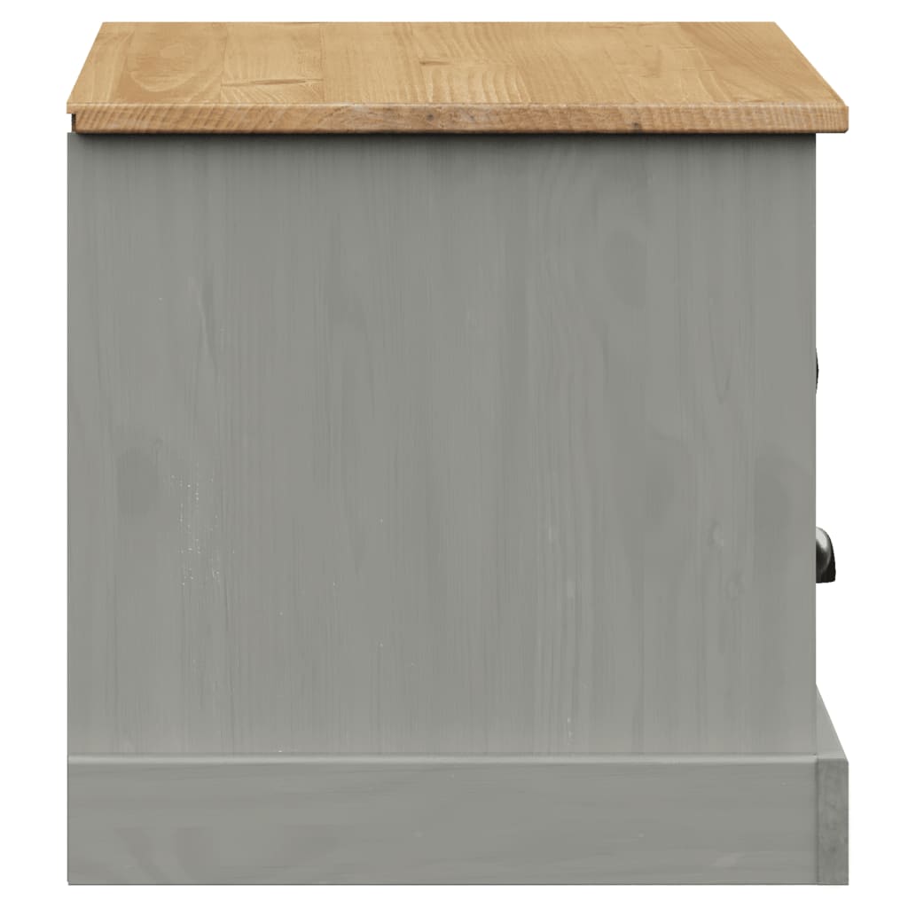 Tv Stolek Vigo Šedý 106 X 40 X 40 Cm Masivní Borové Dřevo