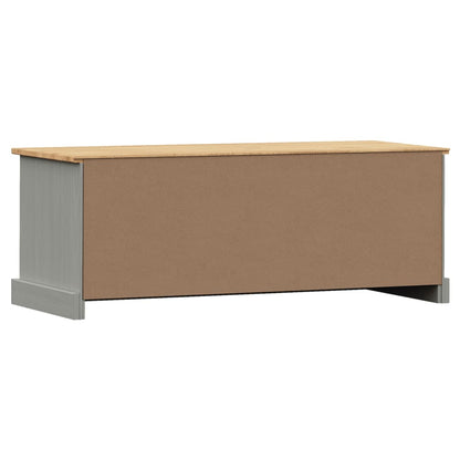Tv Stolek Vigo Šedý 106 X 40 X 40 Cm Masivní Borové Dřevo
