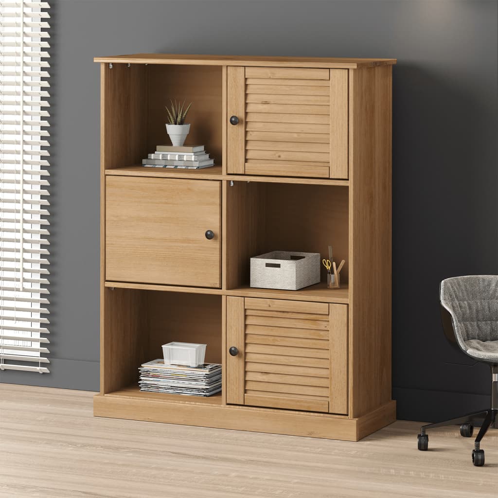 Knihovna Vigo 90 X 35 X 114,5 Cm Masivní Borové Dřevo