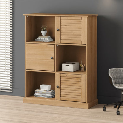 Knihovna Vigo 90 X 35 X 114,5 Cm Masivní Borové Dřevo