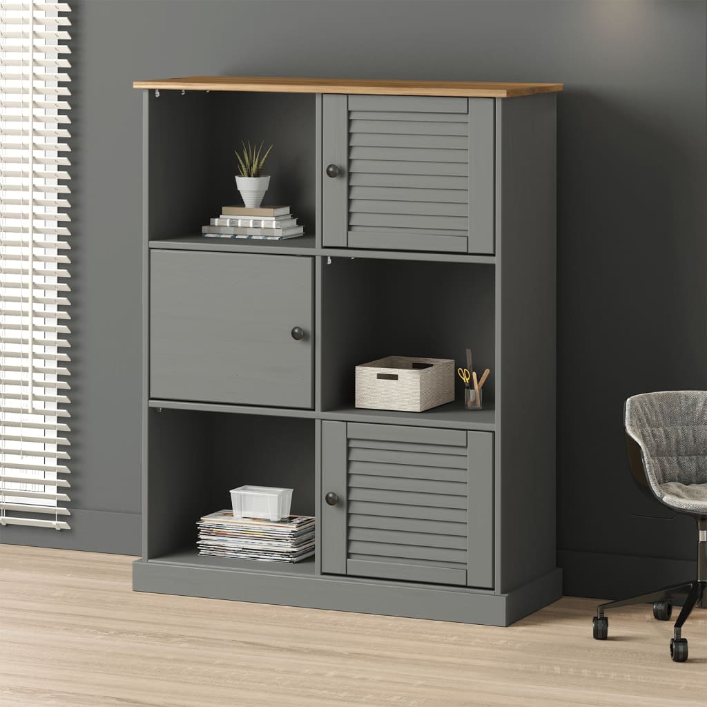 Knihovna Vigo 90 X 35 X 114,5 Cm Masivní Borové Dřevo