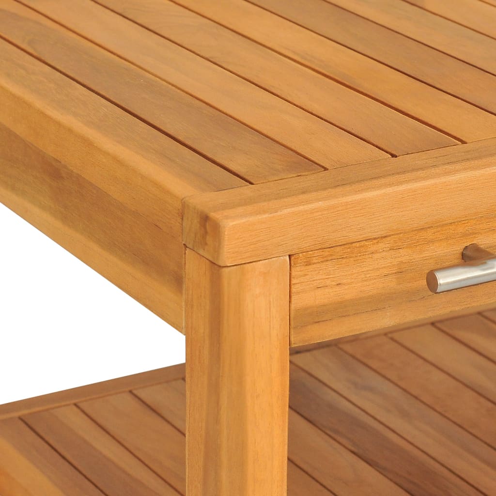 Koupelnová Skříňka Se 2 Policemi 74 X 45 X 75 Cm Masivní Dřevo