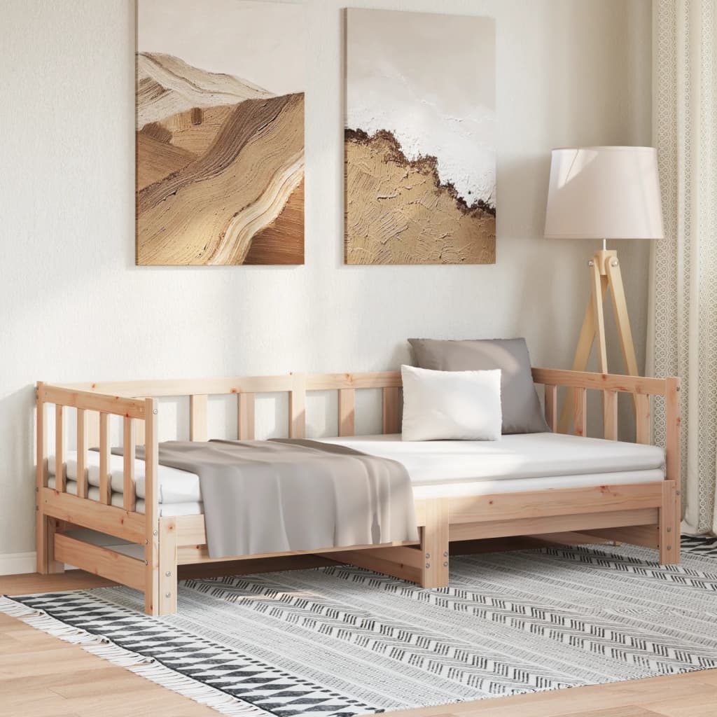 Výsuvná Postel 2X (90 X 200) Cm Masivní Borovice