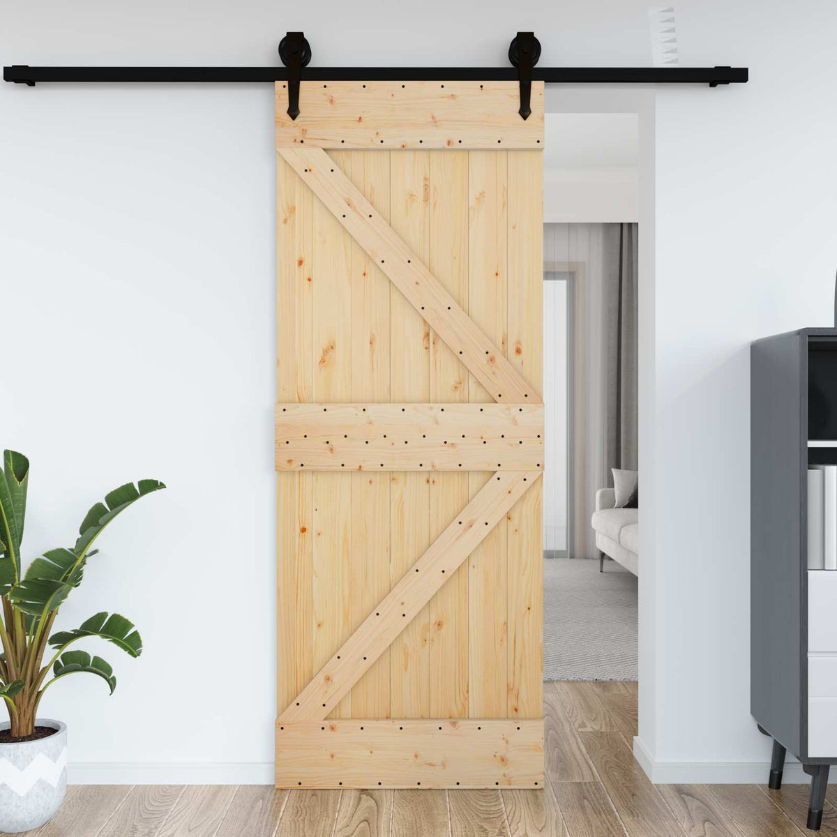 Dveře Narvik Přírodní 70 X 210 Cm Masivní Borové Dřevo