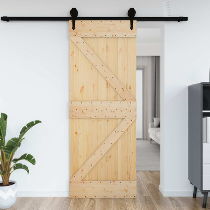 Dveře Narvik Přírodní 70 X 210 Cm Masivní Borové Dřevo