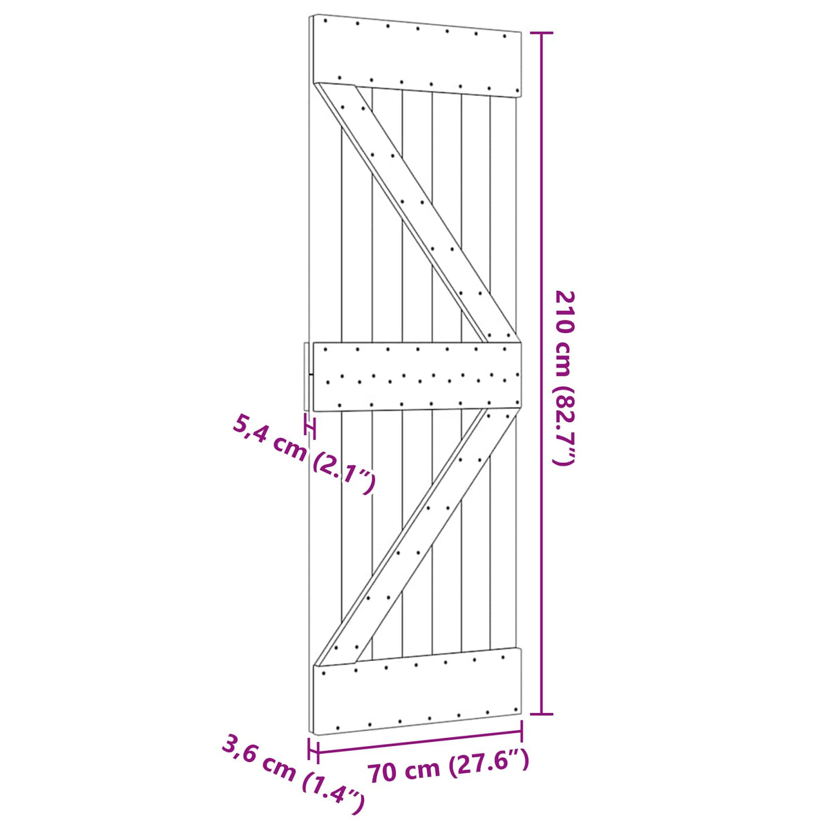 Dveře Narvik Přírodní 70 X 210 Cm Masivní Borové Dřevo