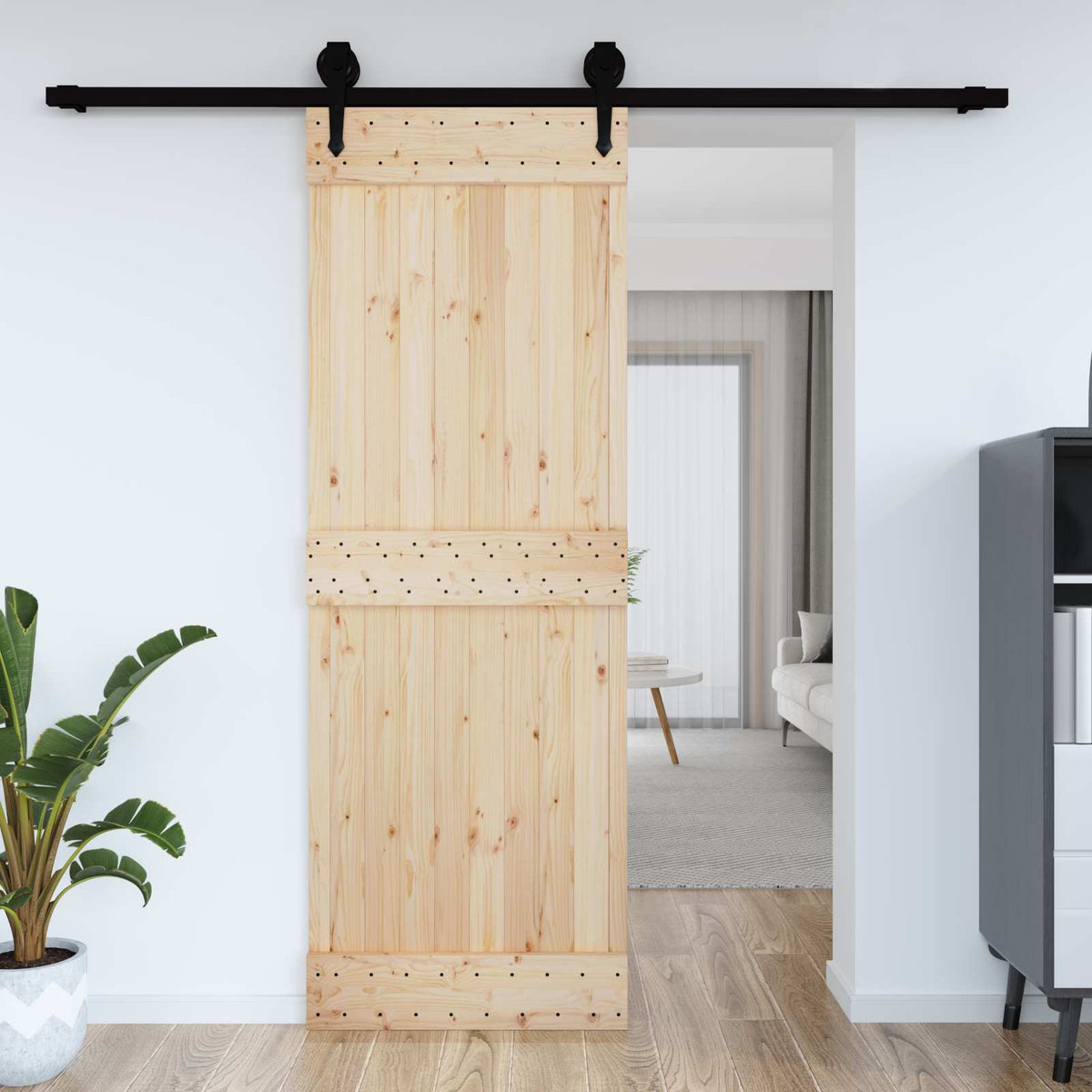 Dveře Narvik Přírodní 80 X 210 Cm Masivní Borové Dřevo