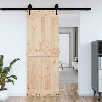 Dveře Narvik Přírodní 85 X 210 Cm Masivní Borové Dřevo