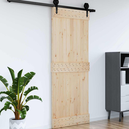 Dveře Narvik Přírodní 90 X 210 Cm Masivní Borové Dřevo