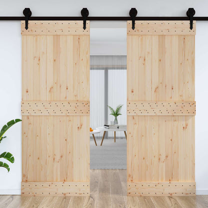 Dveře Narvik Přírodní 90 X 210 Cm Masivní Borové Dřevo