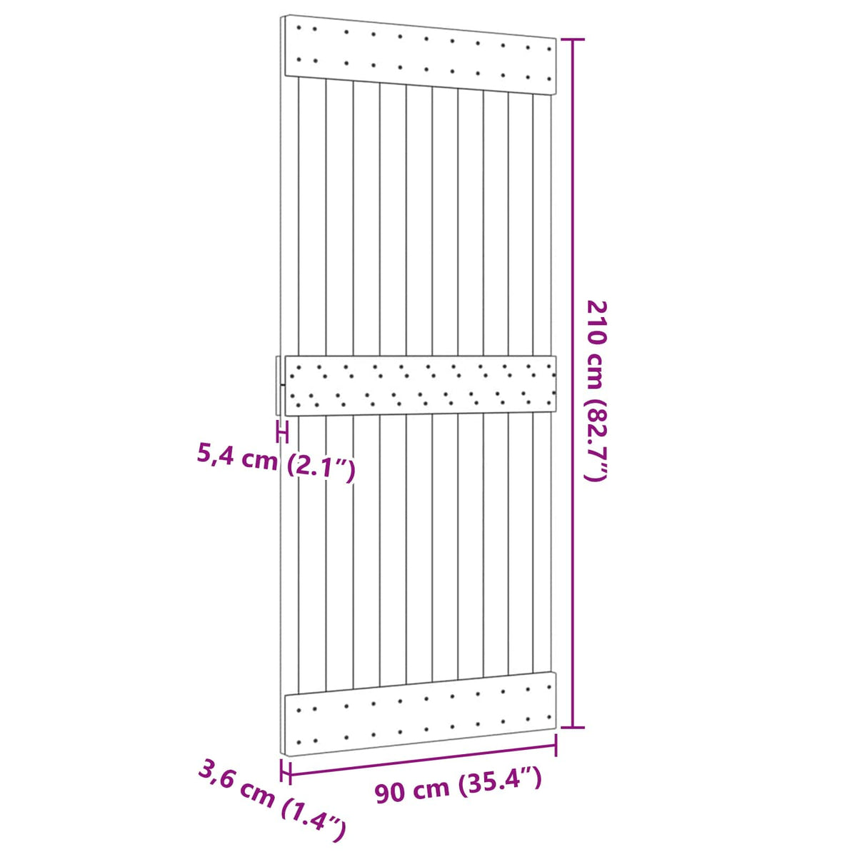 Dveře Narvik Přírodní 90 X 210 Cm Masivní Borové Dřevo