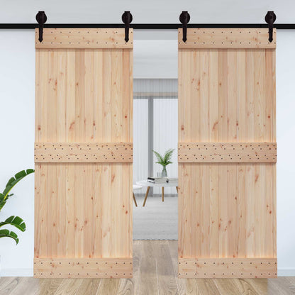 Dveře Narvik Přírodní 95 X 210 Cm Masivní Borové Dřevo