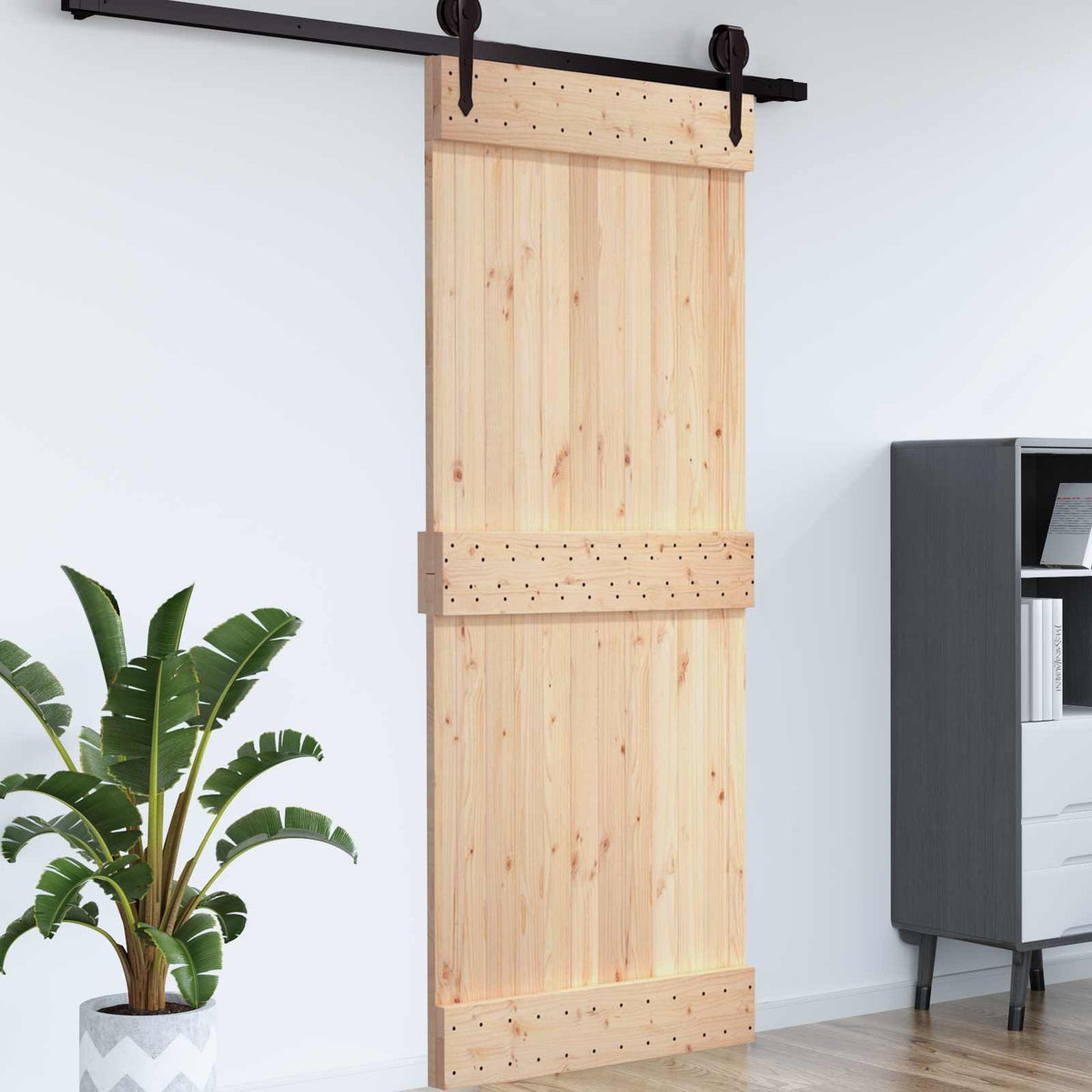 Dveře Narvik Přírodní 100 X 210 Cm Masivní Borové Dřevo