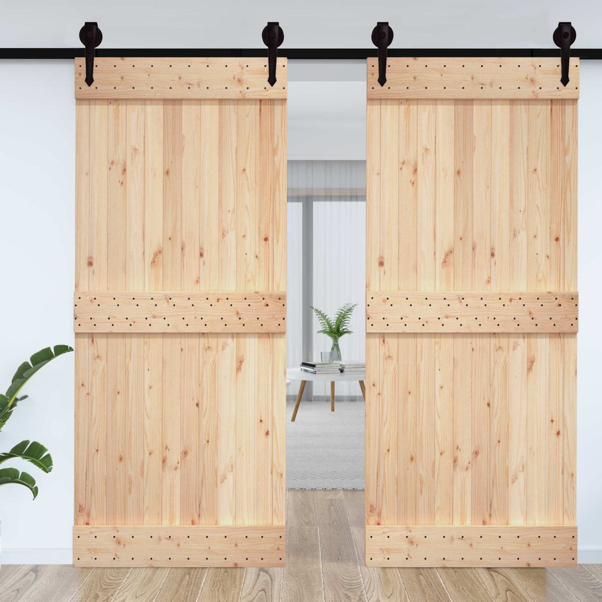 Dveře Narvik Přírodní 100 X 210 Cm Masivní Borové Dřevo