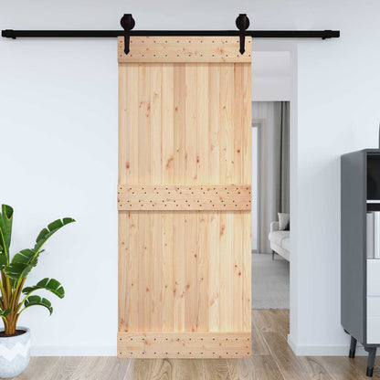 Dveře Narvik Přírodní 100 X 210 Cm Masivní Borové Dřevo