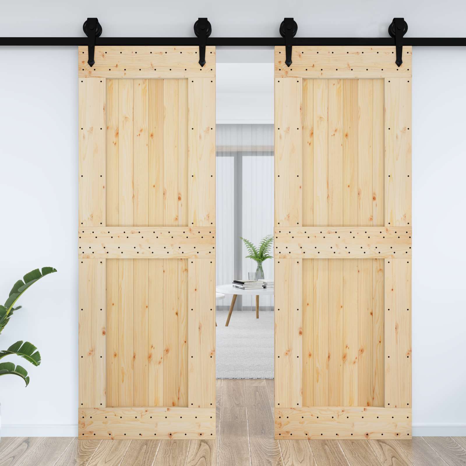 Dveře Narvik Přírodní 80 X 210 Cm Masivní Borové Dřevo