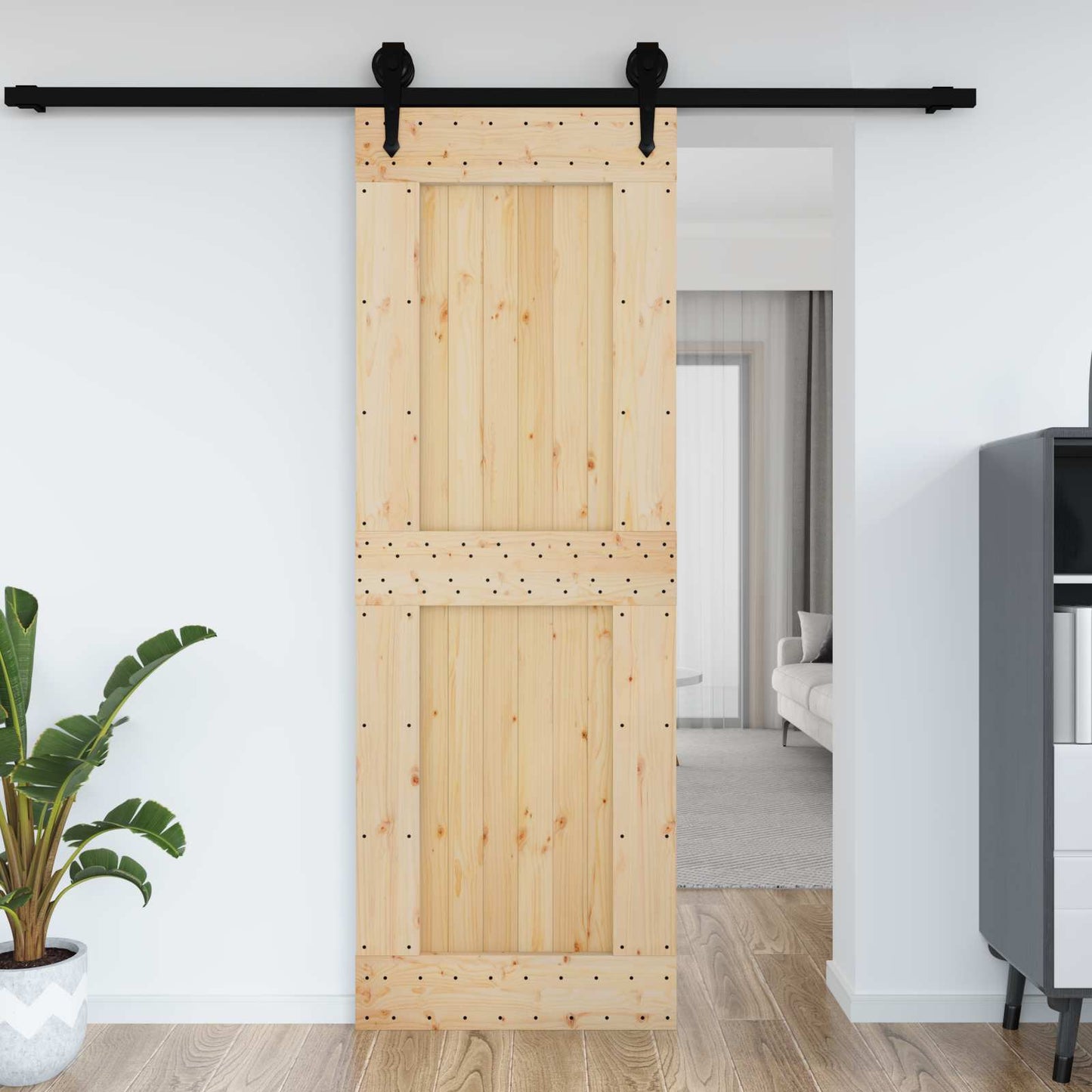 Dveře Narvik Přírodní 80 X 210 Cm Masivní Borové Dřevo